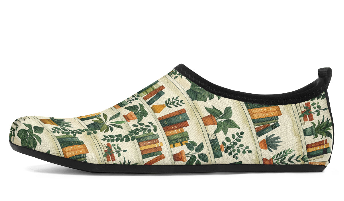 Books And Plants Water Shoes - Offbeat Sweetie