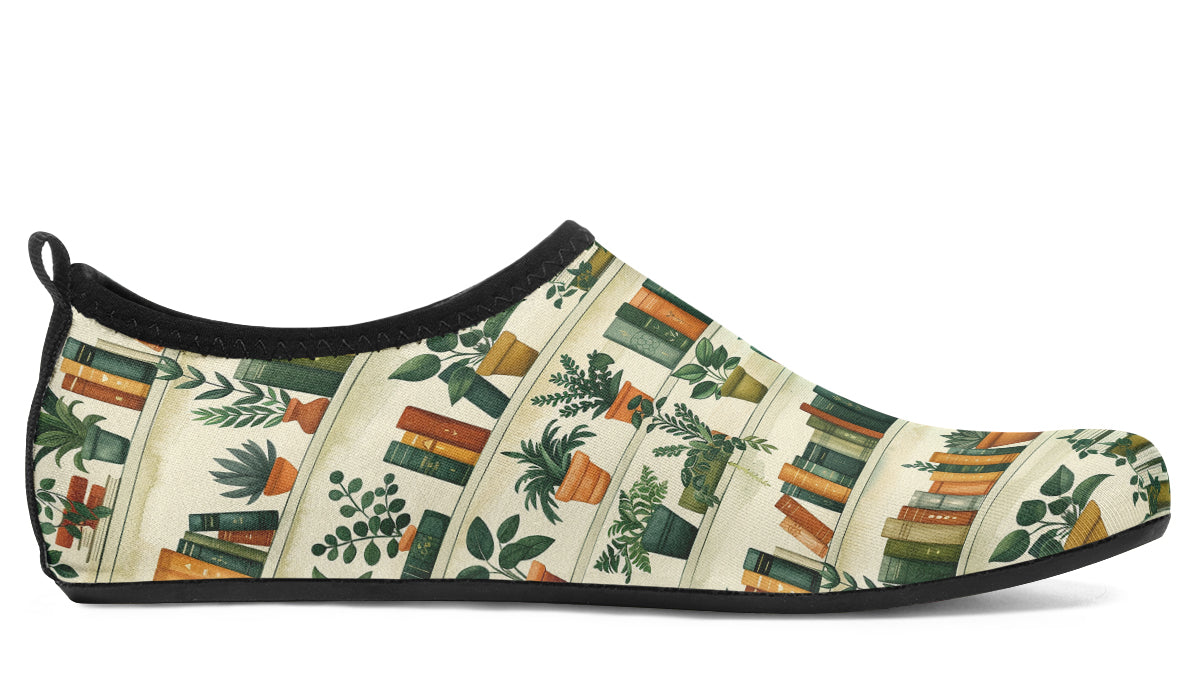 Books And Plants Water Shoes - Offbeat Sweetie