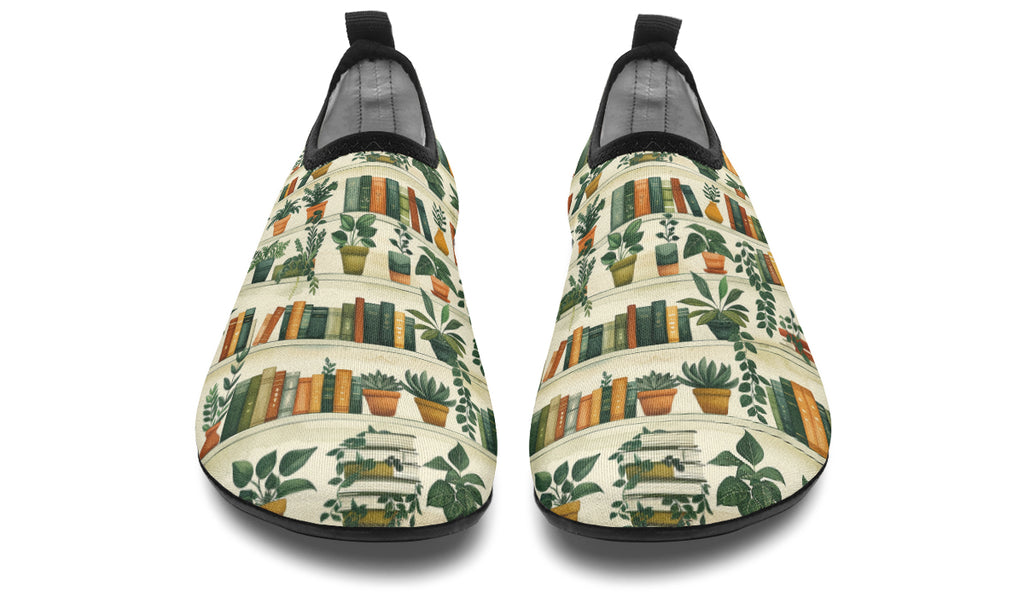 Books And Plants Water Shoes - Offbeat Sweetie