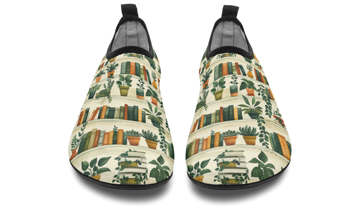 Books And Plants Water Shoes - Offbeat Sweetie