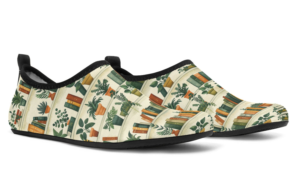 Books And Plants Water Shoes - Offbeat Sweetie