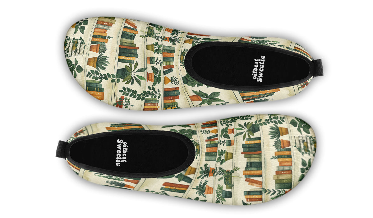 Books And Plants Water Shoes - Offbeat Sweetie