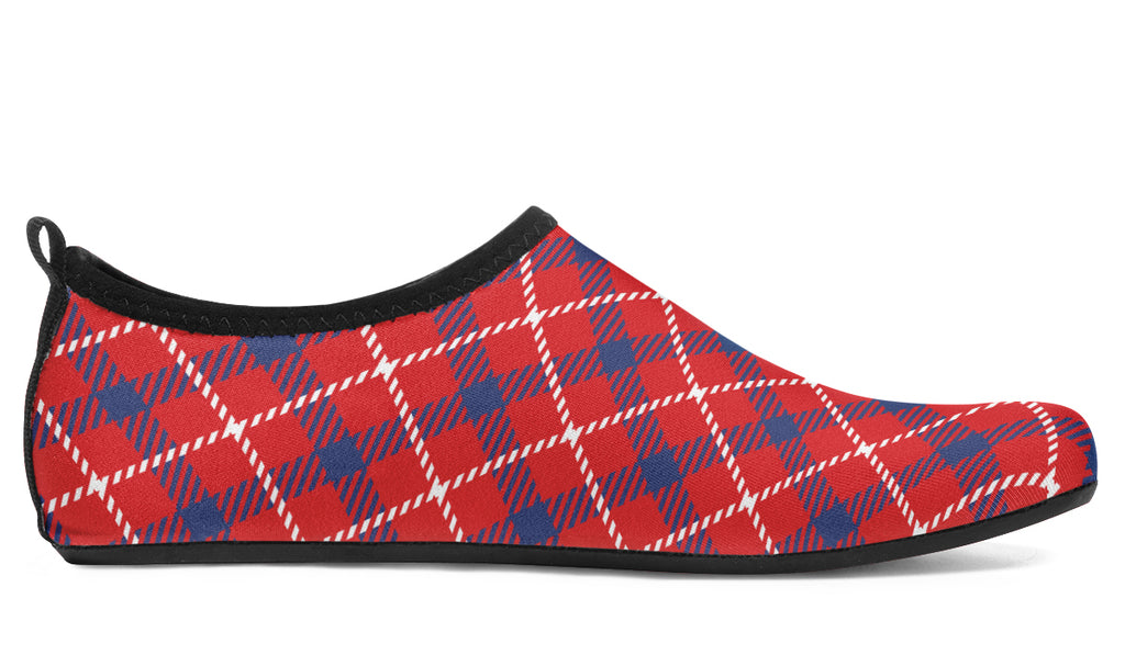 Cherry Red Plaid Water Shoes