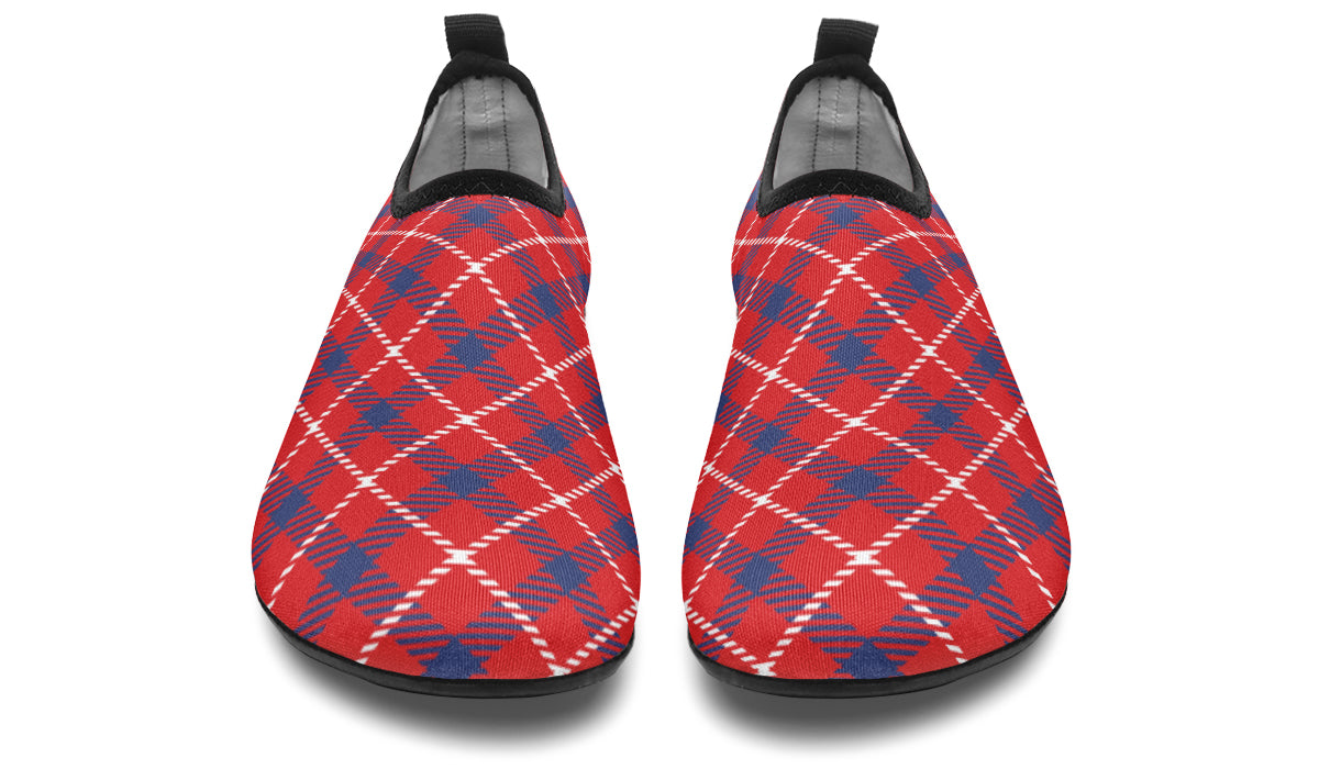 Cherry Red Plaid Water Shoes