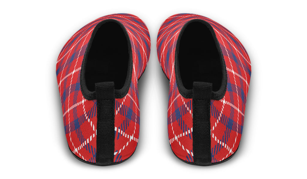 Cherry Red Plaid Water Shoes
