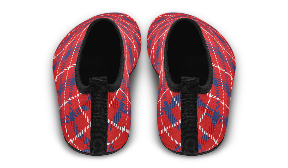 Cherry Red Plaid Water Shoes