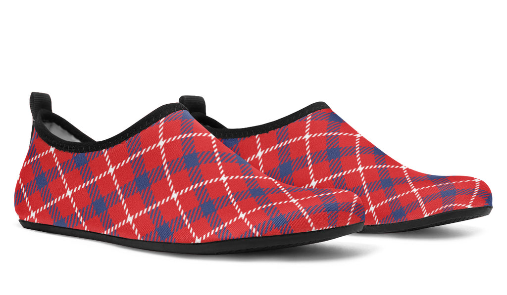 Cherry Red Plaid Water Shoes