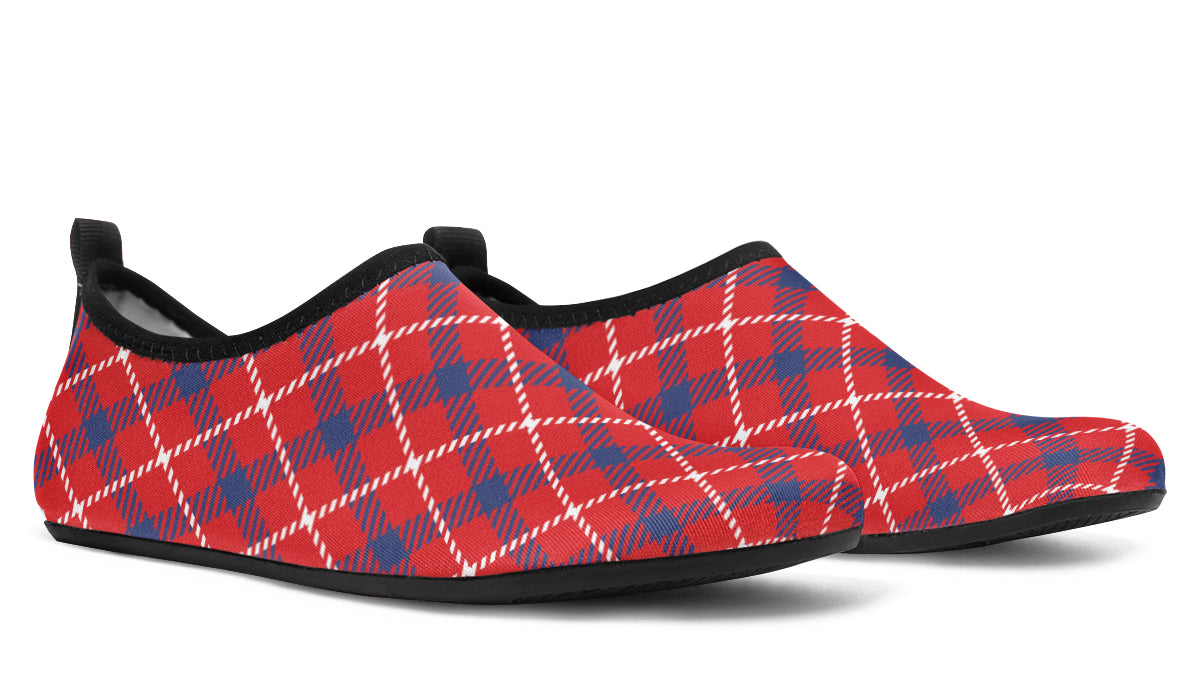 Cherry Red Plaid Water Shoes