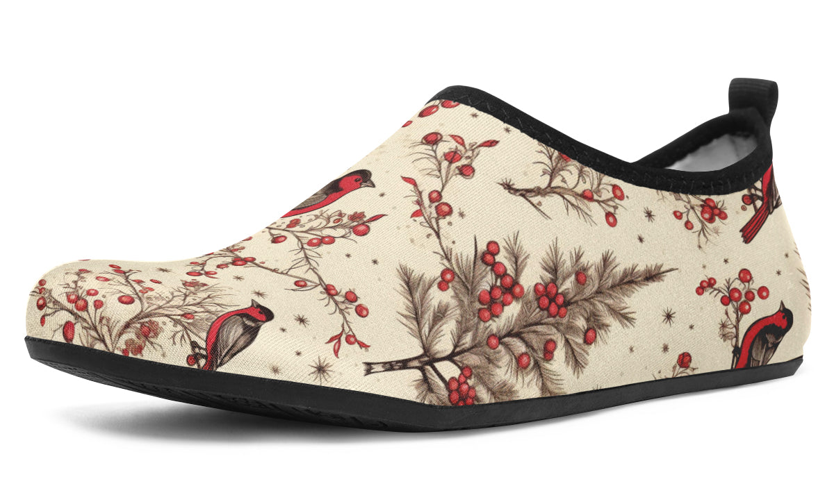 Christmas Birds Water Shoes - Offbeat Sweetie
