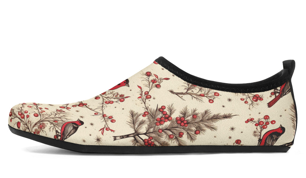Christmas Birds Water Shoes - Offbeat Sweetie
