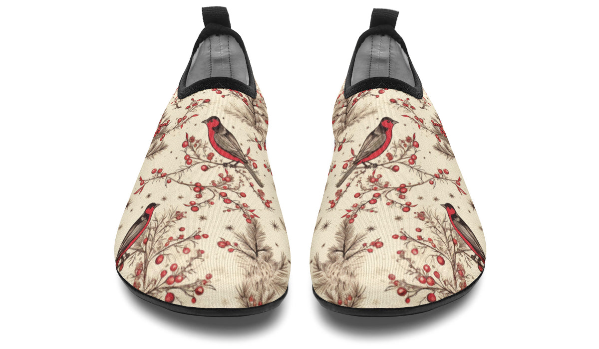 Christmas Birds Water Shoes - Offbeat Sweetie