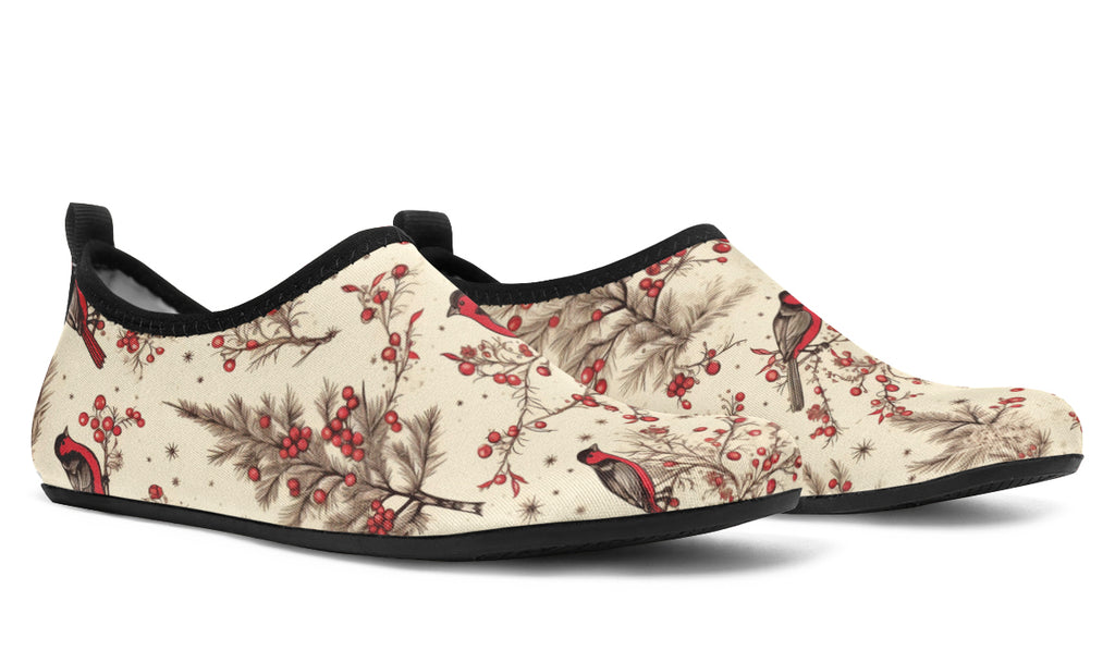 Christmas Birds Water Shoes - Offbeat Sweetie
