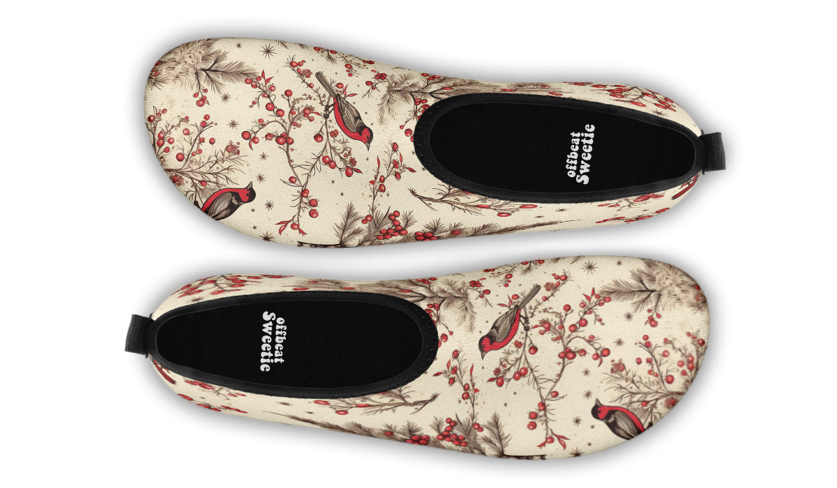 Christmas Birds Water Shoes - Offbeat Sweetie