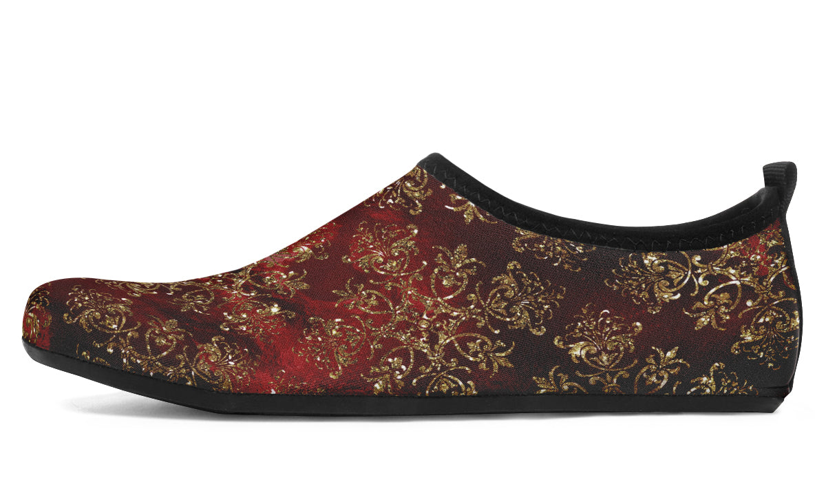 Christmas Wrapping Paper Water Shoes - Offbeat Sweetie