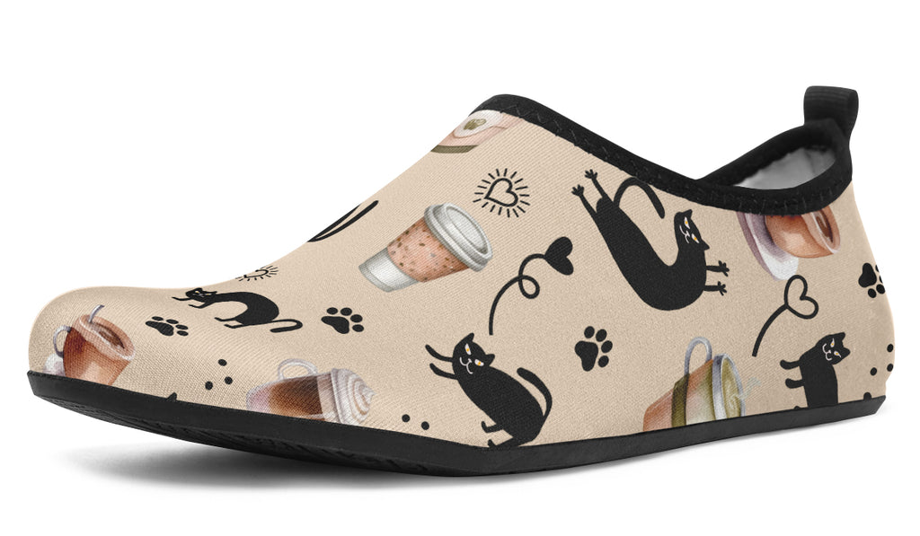 Cozy Coffee Cat Water Shoes