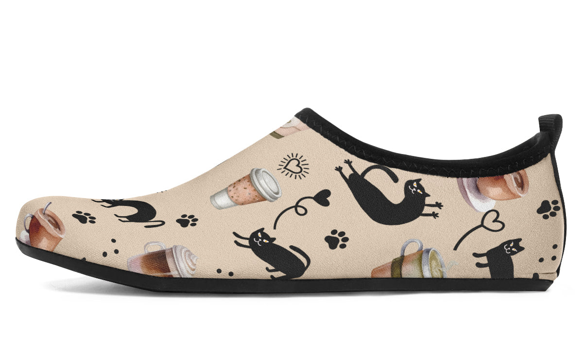 Cozy Coffee Cat Water Shoes