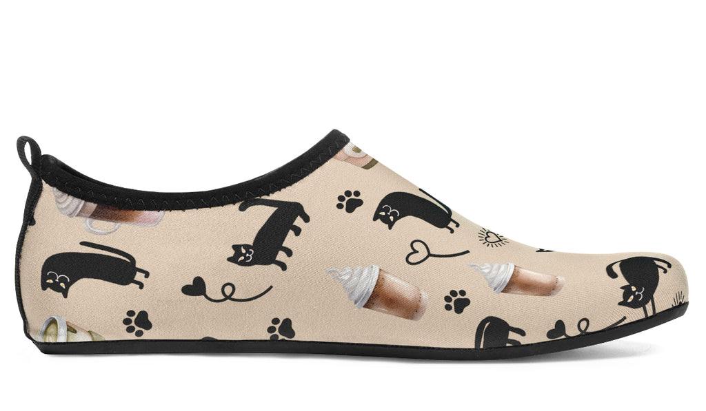 Cozy Coffee Cat Water Shoes