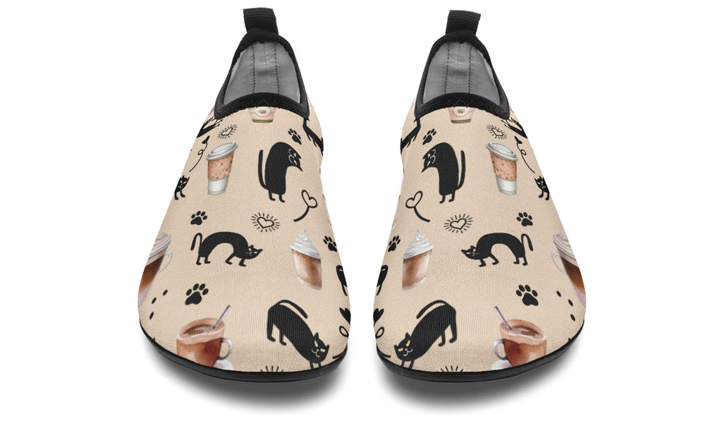 Cozy Coffee Cat Water Shoes
