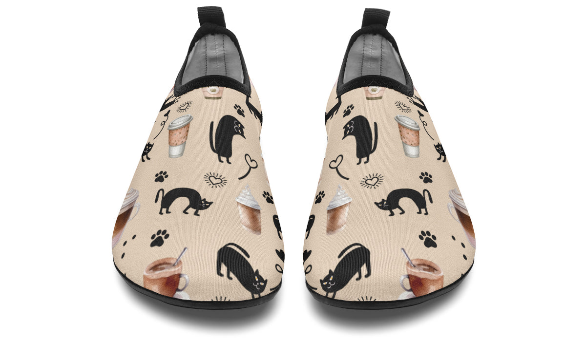 Cozy Coffee Cat Water Shoes