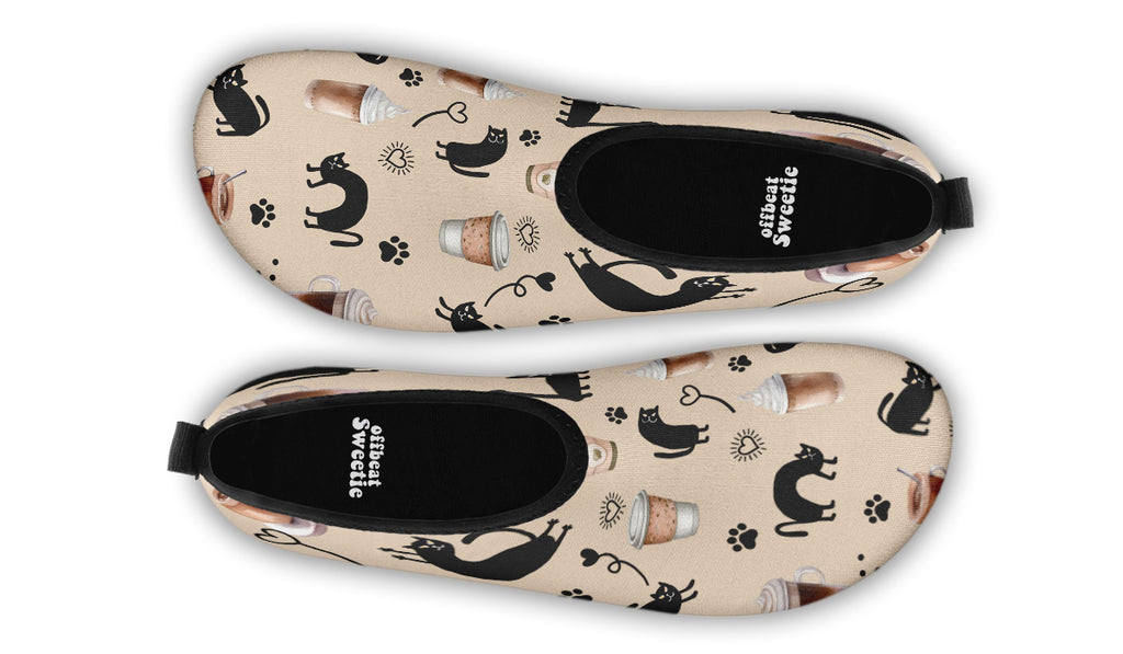 Cozy Coffee Cat Water Shoes