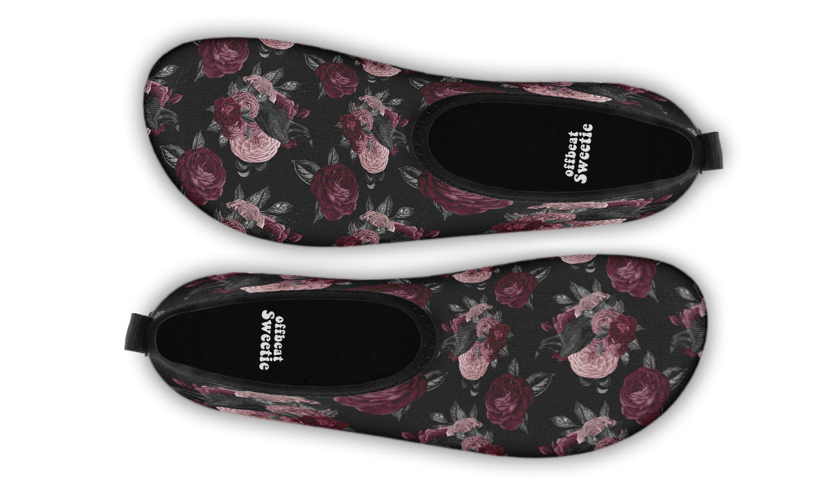 Crows And Roses Water Shoes - Offbeat Sweetie
