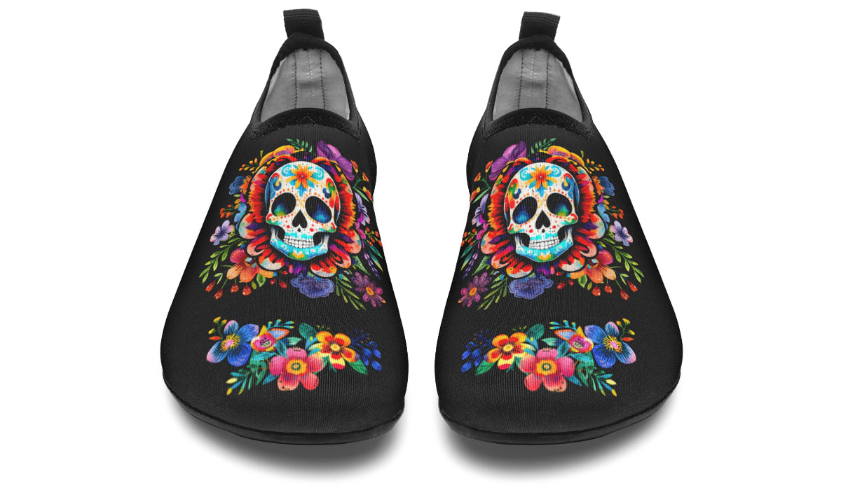 Day of the Dead Water Shoes - Offbeat Sweetie