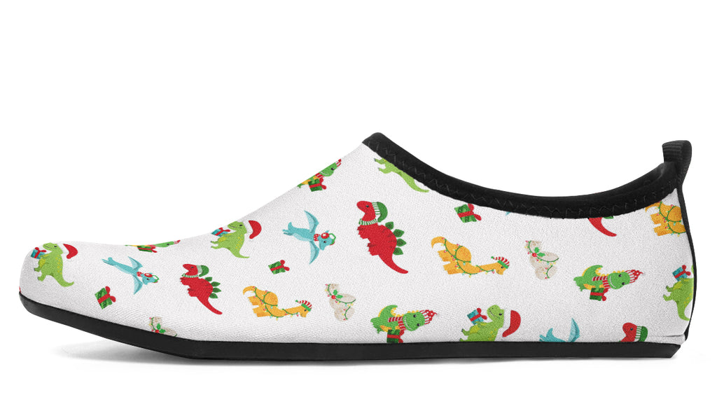 Dino Christmas Water Shoes - Offbeat Sweetie