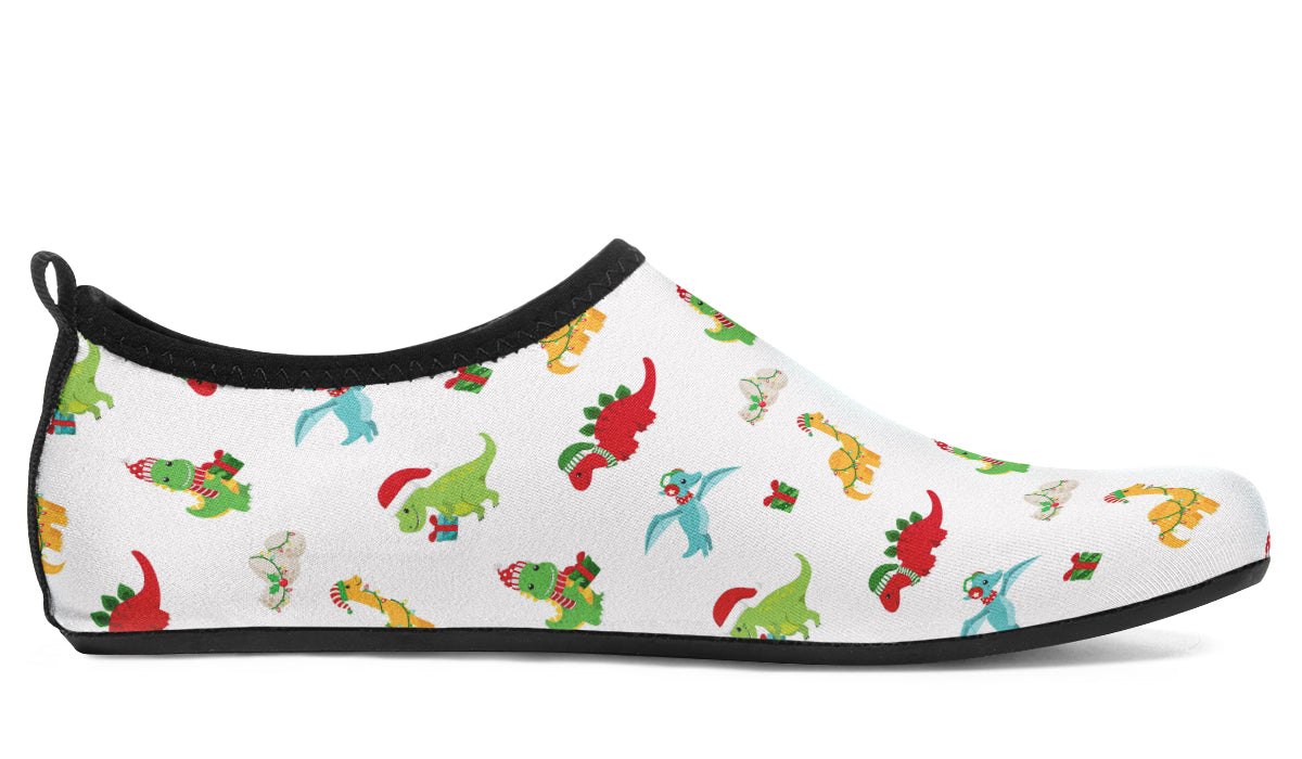 Dino Christmas Water Shoes - Offbeat Sweetie