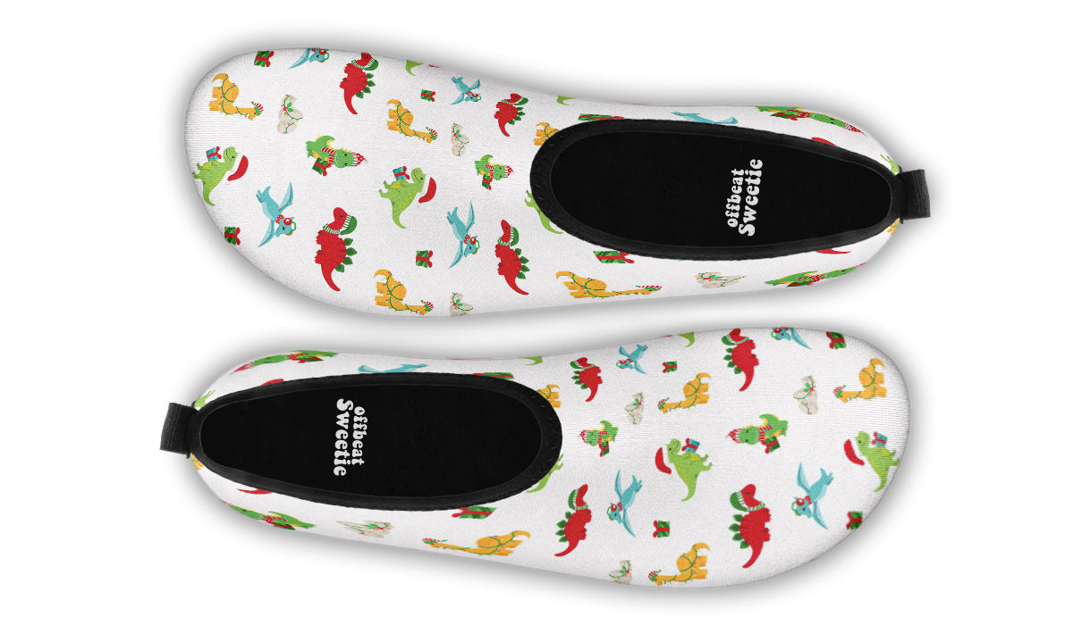 Dino Christmas Water Shoes - Offbeat Sweetie