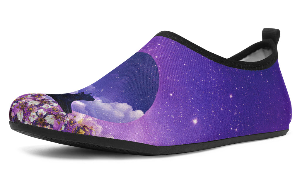 Enchanted Lavender Moon Cat Water Shoes