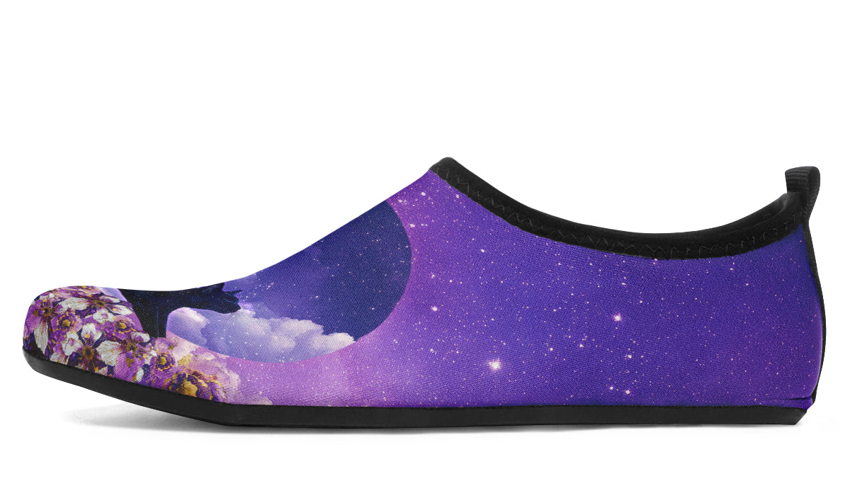 Enchanted Lavender Moon Cat Water Shoes