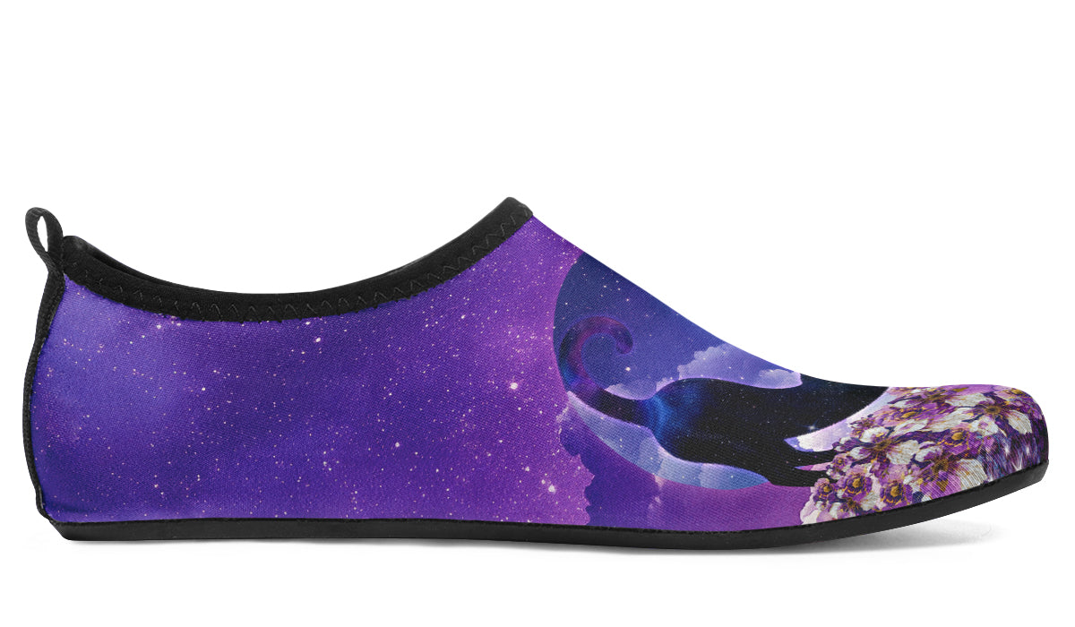 Enchanted Lavender Moon Cat Water Shoes