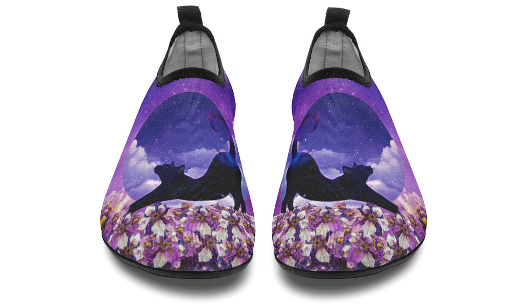 Enchanted Lavender Moon Cat Water Shoes