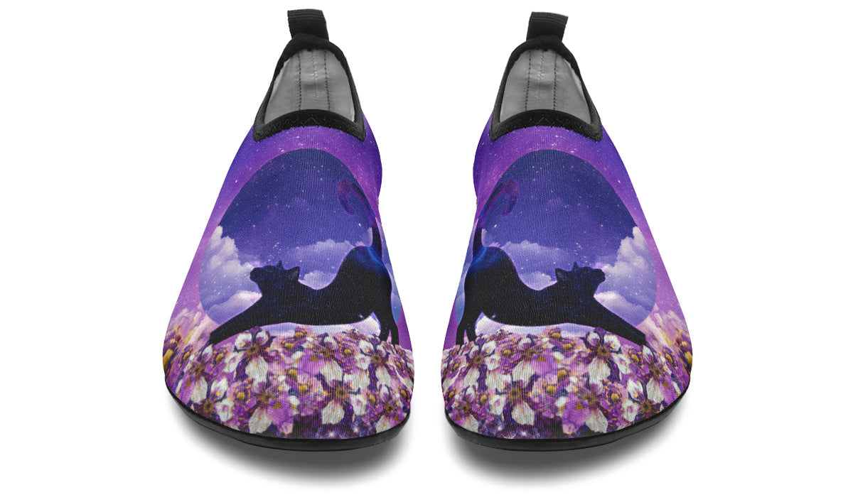 Enchanted Lavender Moon Cat Water Shoes