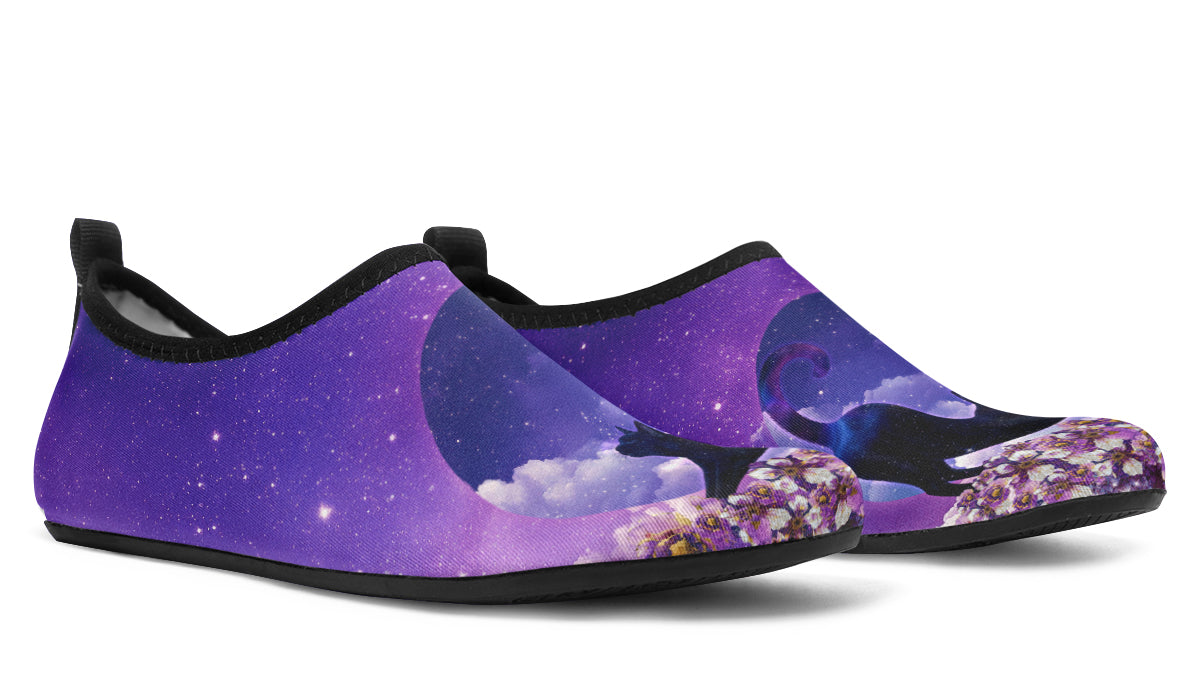 Enchanted Lavender Moon Cat Water Shoes