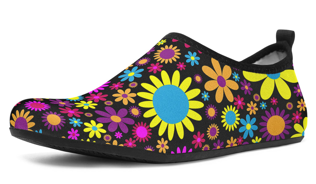 Funky Retro Flowers Water Shoes - Offbeat Sweetie
