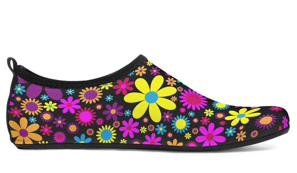 Funky Retro Flowers Water Shoes - Offbeat Sweetie