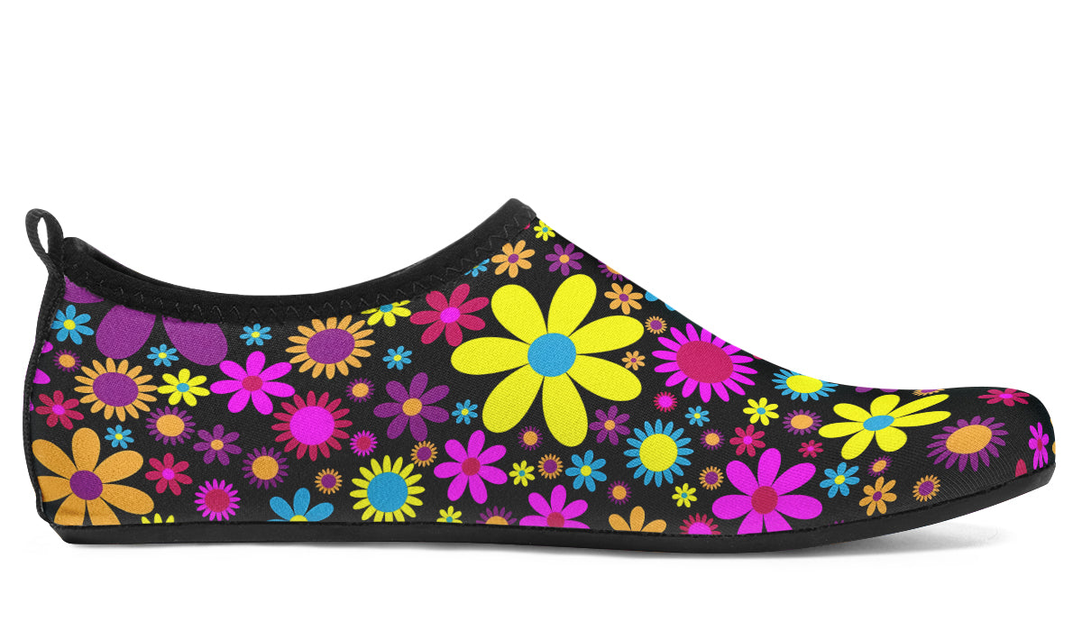 Funky Retro Flowers Water Shoes - Offbeat Sweetie