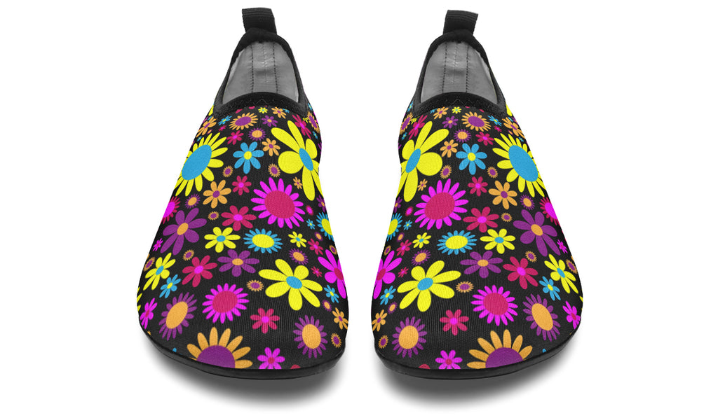 Funky Retro Flowers Water Shoes - Offbeat Sweetie