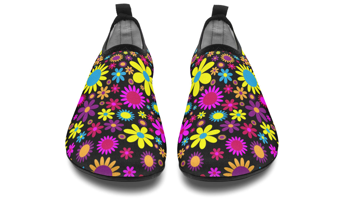 Funky Retro Flowers Water Shoes - Offbeat Sweetie