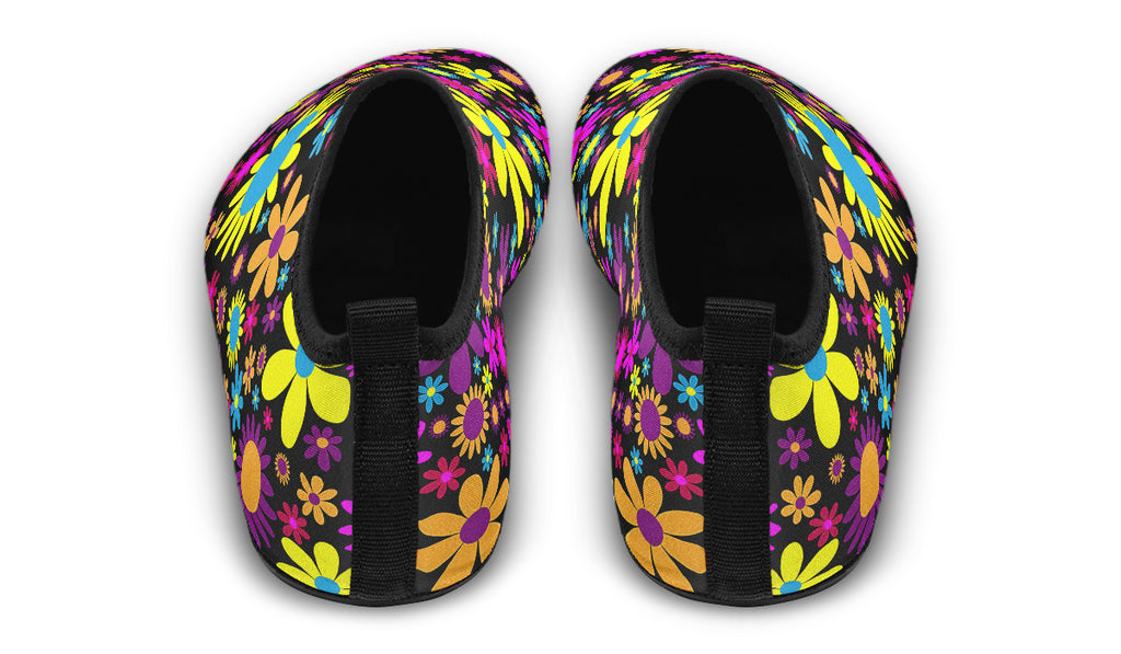 Funky Retro Flowers Water Shoes - Offbeat Sweetie