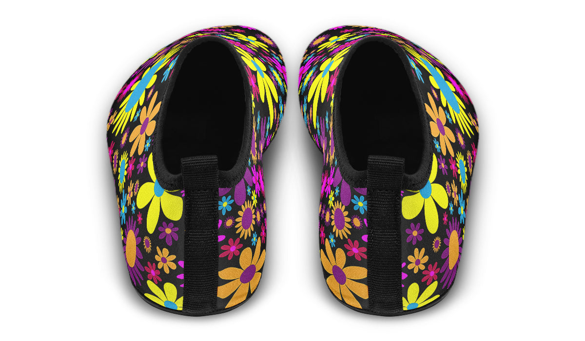 Funky Retro Flowers Water Shoes - Offbeat Sweetie