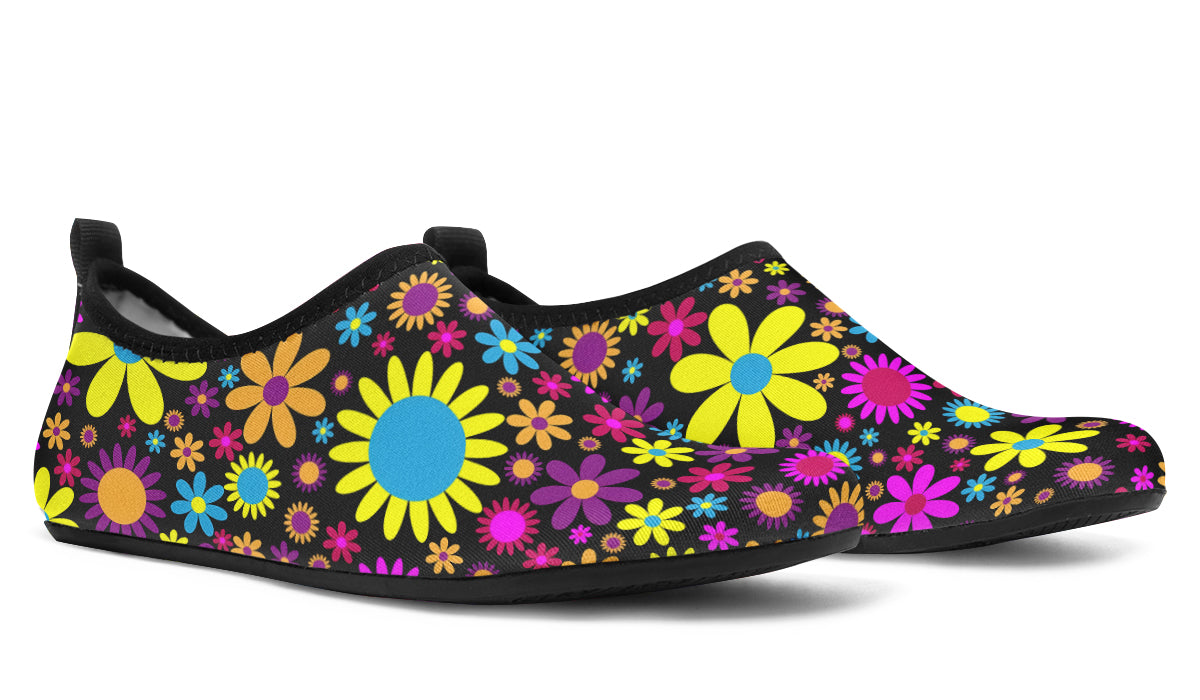 Funky Retro Flowers Water Shoes - Offbeat Sweetie