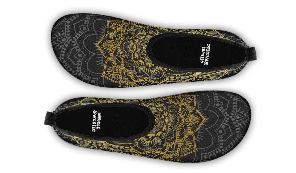 Golden Mandala Water Shoes - Offbeat Sweetie