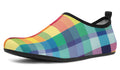 Happy Rainbow Plaid Water Shoes