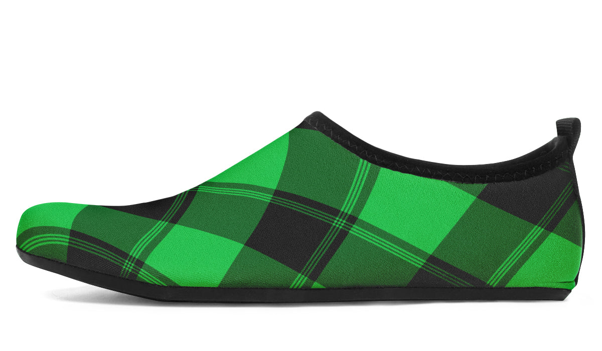 Lucky Green Plaid Water Shoes