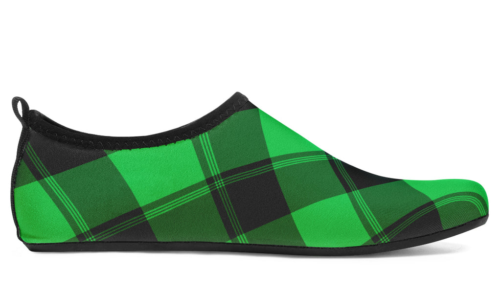 Lucky Green Plaid Water Shoes