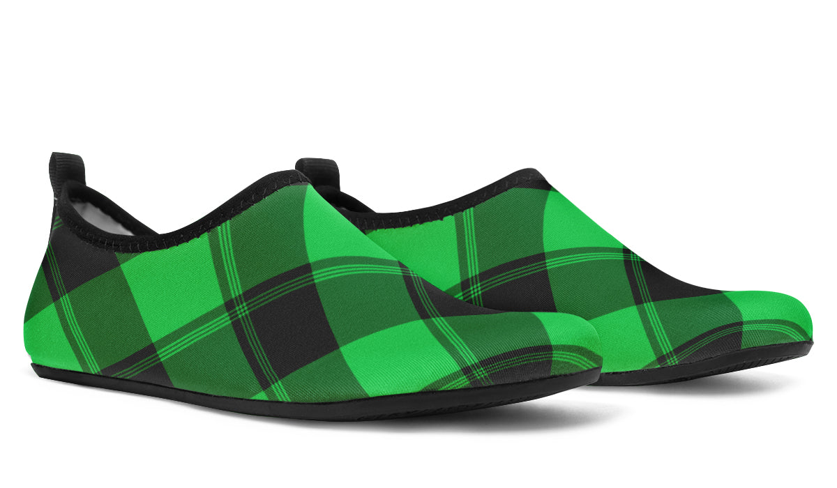 Lucky Green Plaid Water Shoes