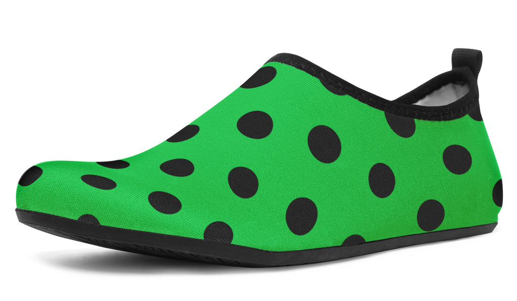 Lucky Green Polka Dot Water Shoes