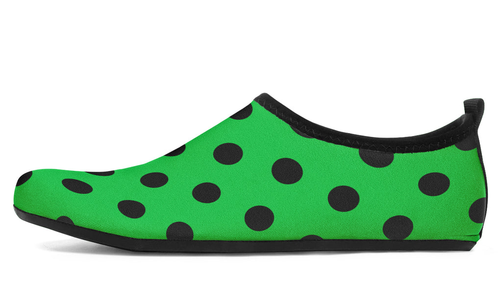 Lucky Green Polka Dot Water Shoes